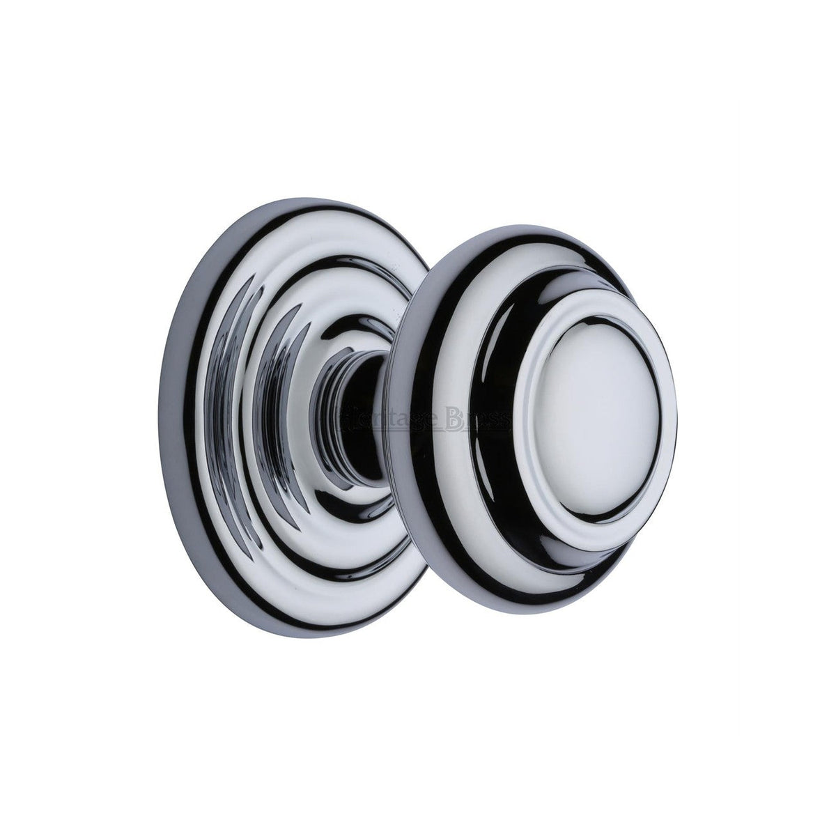 Stepped Round Centre Door Knob by M Marcus - Heritage Brass