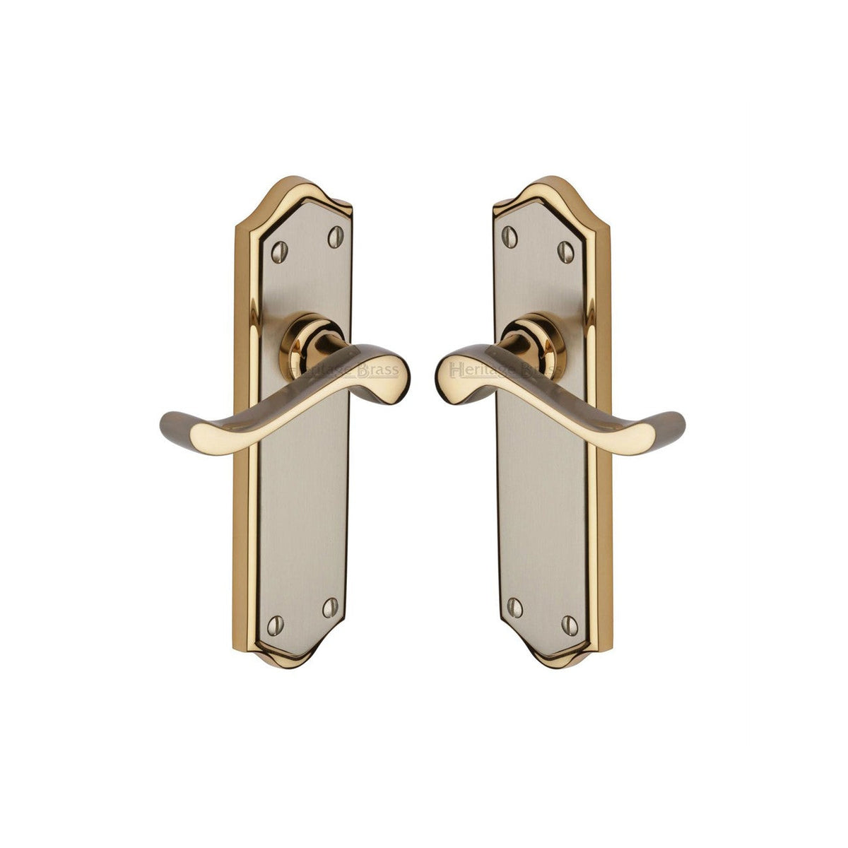 Buckingham Door Handle on Plate by M Marcus - Heritage Brass