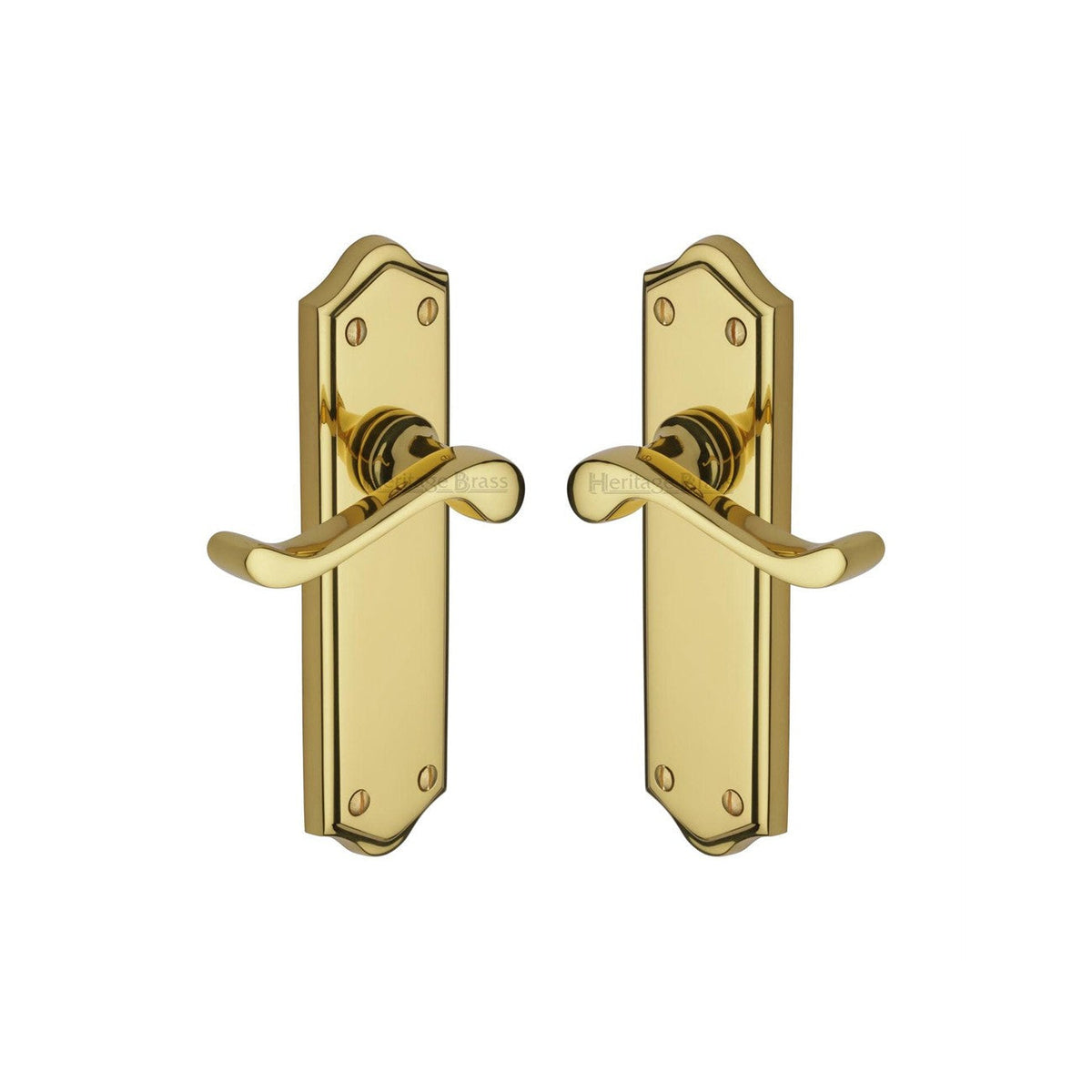 Buckingham Door Handle on Plate by M Marcus - Heritage Brass