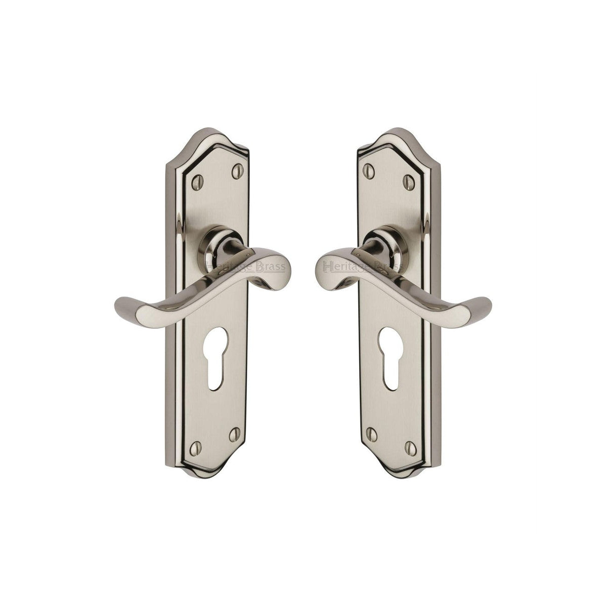 Buckingham Door Handle on Plate by M Marcus - Heritage Brass