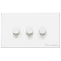 Windsor Range Matt White Switches & Sockets, WNW - 3 Gang TED Dimmer (Compatible with LED Lamps) by Heritage Brass By M-Marcus