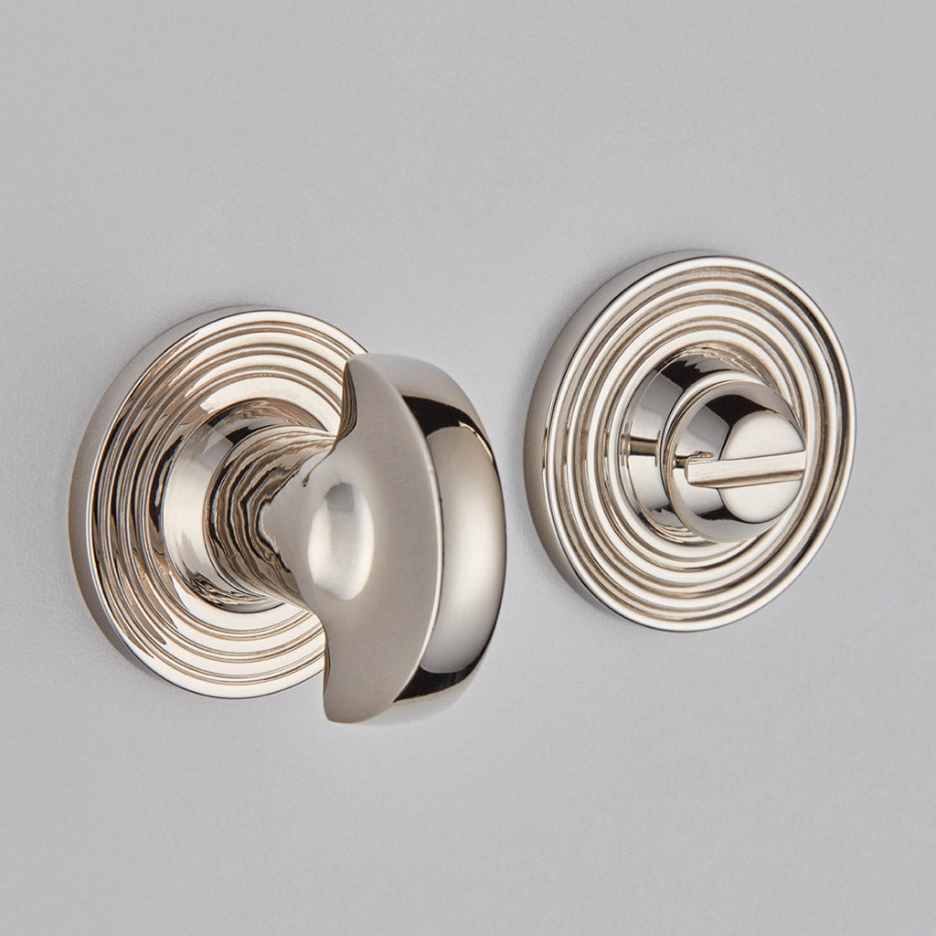 Half Moon Turn And Release On Reeded Edge Covered Rose
