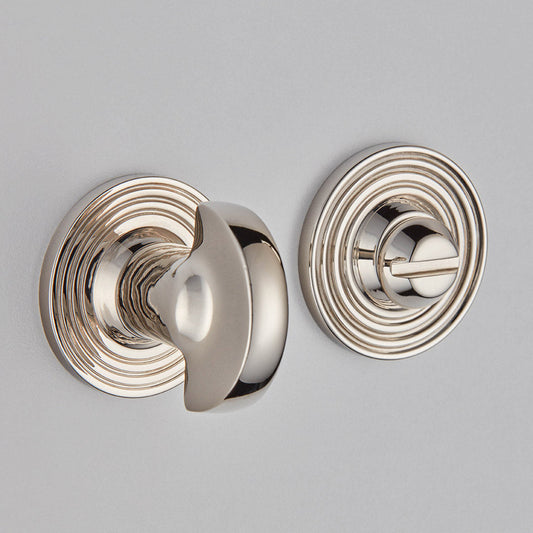 Half Moon Turn And Release On Reeded Edge Covered Rose
