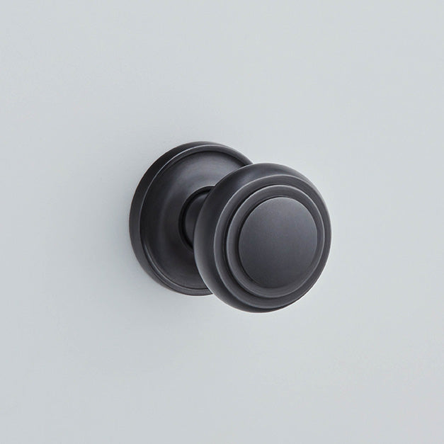 STEPPED CUSHION KNOB MORTICE ON RAISED EDGE COV ROSE