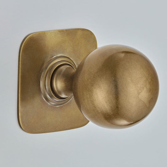 Ball Centre Door knob with Square Rose-6406