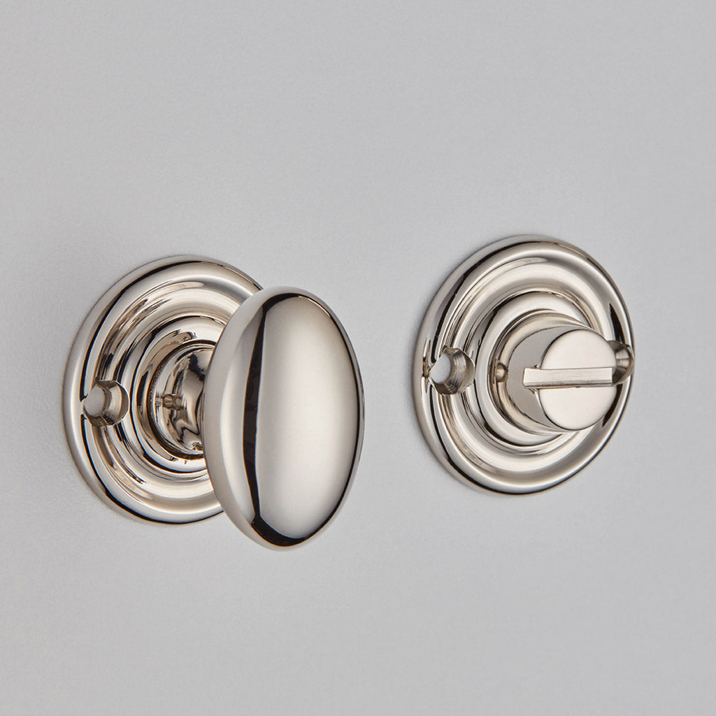 Oval Knob Bathroom Turn and Release