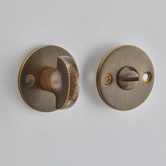 Hammered Half Moon Bathroom Turn and Release
