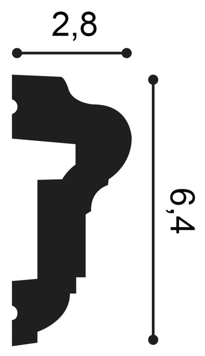 P6020f Panel Moulding Flex     Size: 2.8x6.4. (cm)