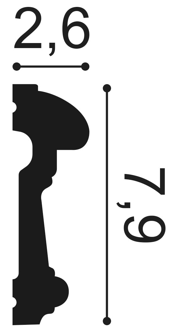 P7040 Panel Mouldings     Size: 2.6x7.9. (cm)