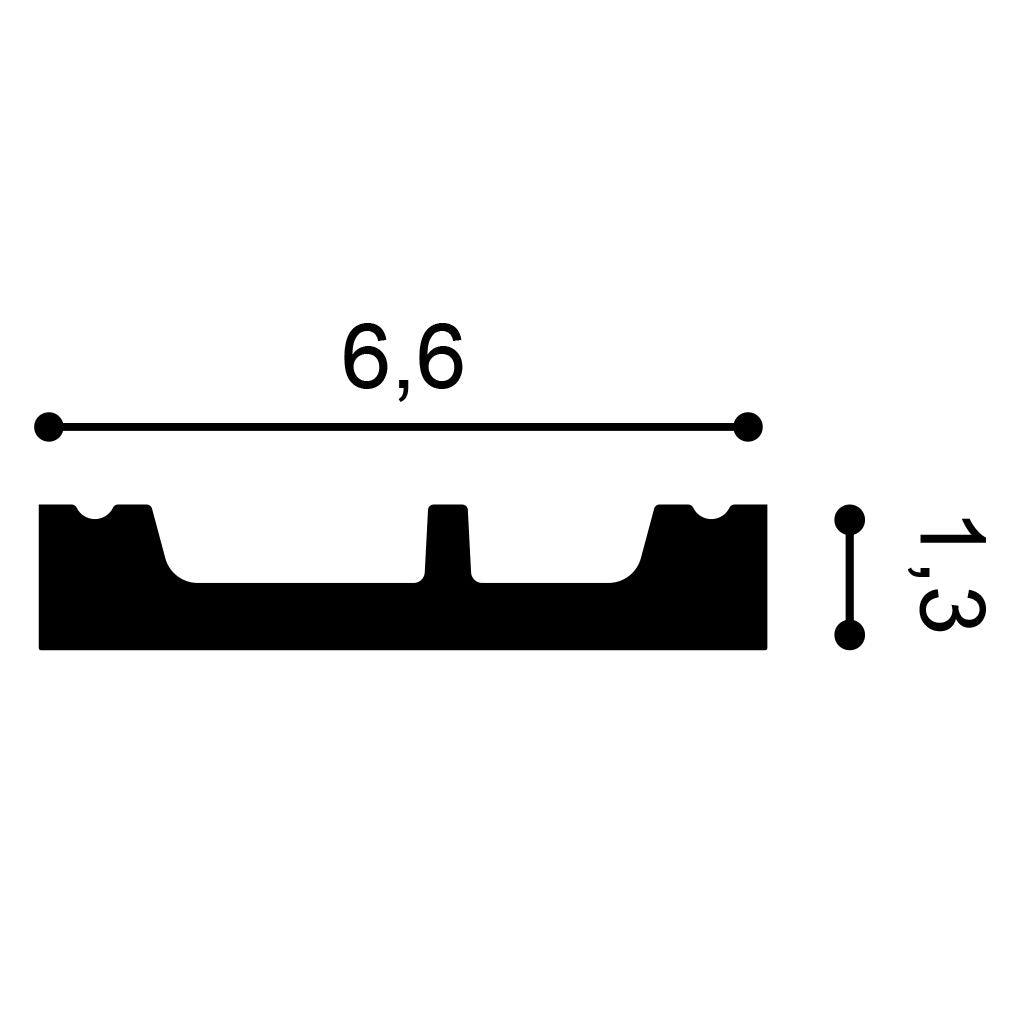 Sx157 Panel Moulding L200xH6.6xW1.3 (cm)  ~ €/ Per Mtr