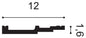 Sx180 Skirting     Size: 1.6x12.0.  (cm) ~ €/ Per Mtr