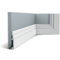 Orac Decor,Orac Decor- SX180F-Skirting Flex 200x1.6x12.0   (cm) £24.8 /m,Skirting Board