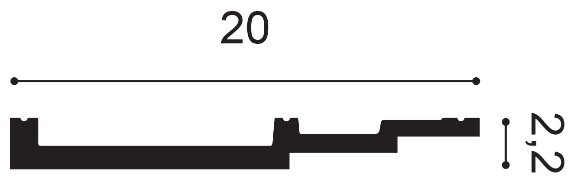 Sx181 Skirting     Size: 2.2x20.0.  (cm) ~ €/ Per Mtr