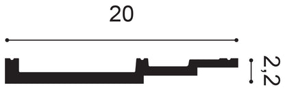 Sx181 Skirting     Size: 2.2x20.0.  (cm) ~ €/ Per Mtr