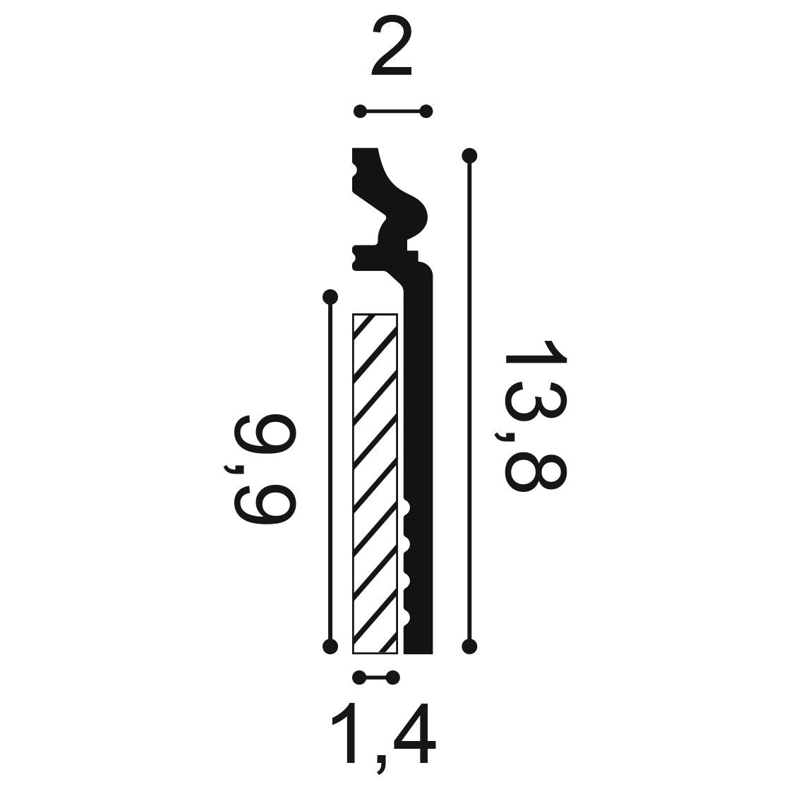 SX186 Orac Skirting Board