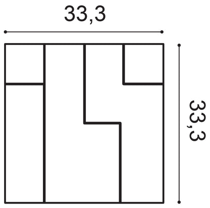 W102 Decorative Element L33.3xH2.5xW33.3 (cm)