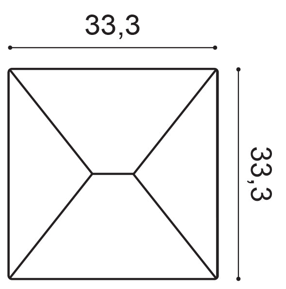 W106 Decorative Element L33.3xH2.9xW33.3 (cm)