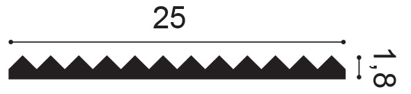W108 Decorative Element L200xH25xW1.8 (cm) - €/ Per Mtr