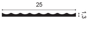 W109f Decorative Element - Flexible L200xH25xW1.3 (cm) - €/ Per Mtr
