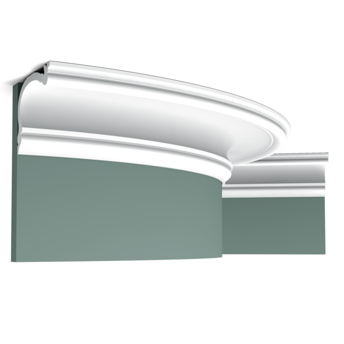 C341f Cornice Moulding - Flexible L200xH8.8xW12.2 (cm)  ~ €/ Per Mtr