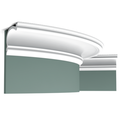 C341f Cornice Moulding - Flexible L200xH8.8xW12.2 (cm)  ~ €/ Per Mtr