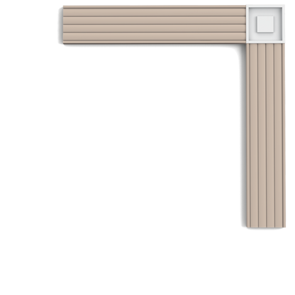 P5020b Panel Moulding L9xH1.3xW9 (cm)  ~ €/ Per Mtr