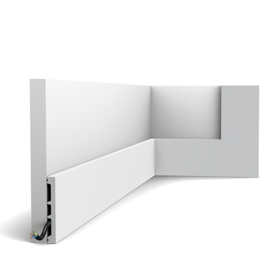 Sx163.Ral9003 Skirting Ral.9003.    Size: 1.3x10.2.  (cm) ~ €/ Per Mtr