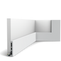 Sx163.Ral9003 Skirting Ral.9003.    Size: 1.3x10.2.  (cm) ~ €/ Per Mtr