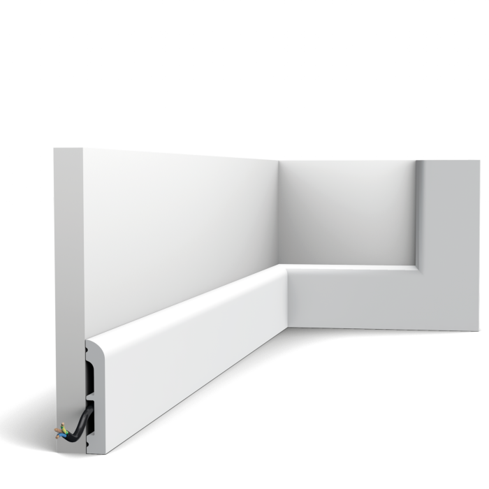 Sx183.Ral9003 Skirting Ral.9003.    Size: 1.3x7.5.  (cm) ~ €/ Per Mtr