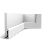 Sx183.Ral9003 Skirting Ral.9003.    Size: 1.3x7.5.  (cm) ~ €/ Per Mtr