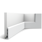 Sx184.Ral9003 Skirting Ral.9003.    Size: 1.3x11.0.  (cm) ~ €/ Per Mtr